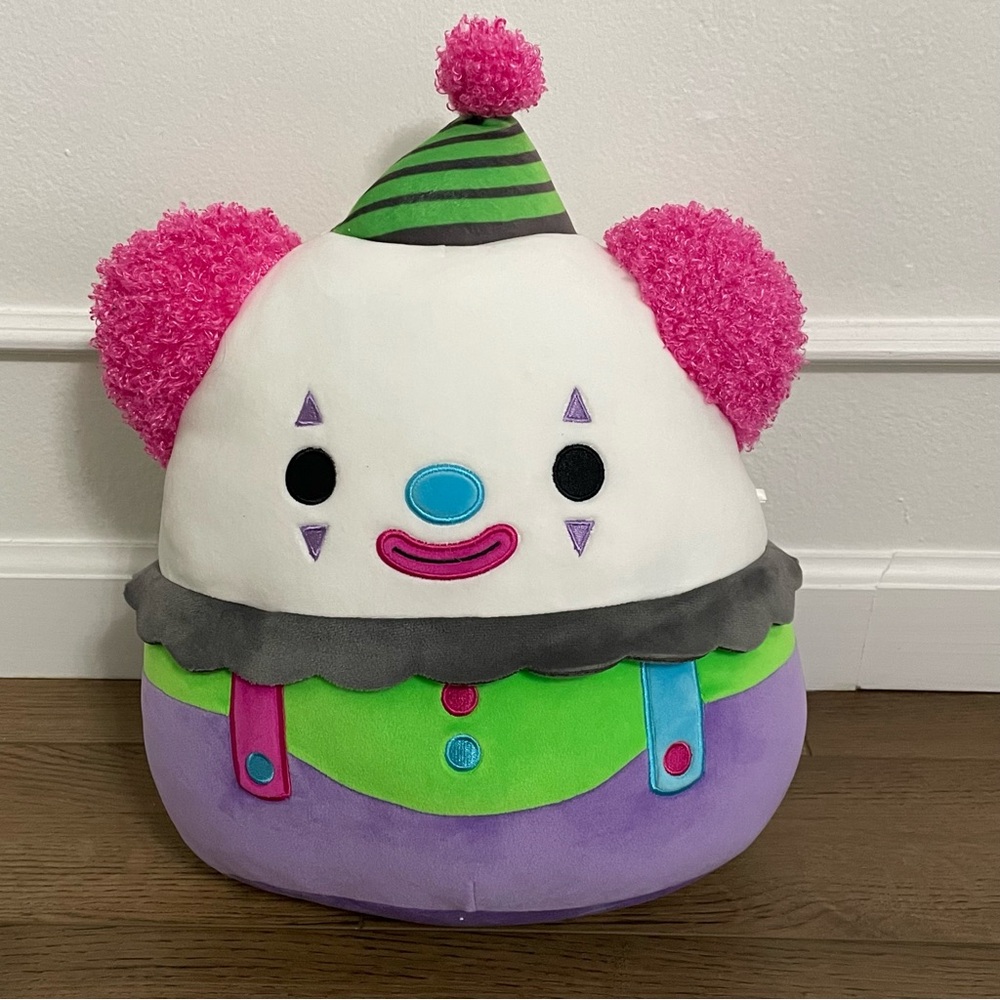 Umberto the Clown Squishmallow plush toy Blacklight Activated 13”